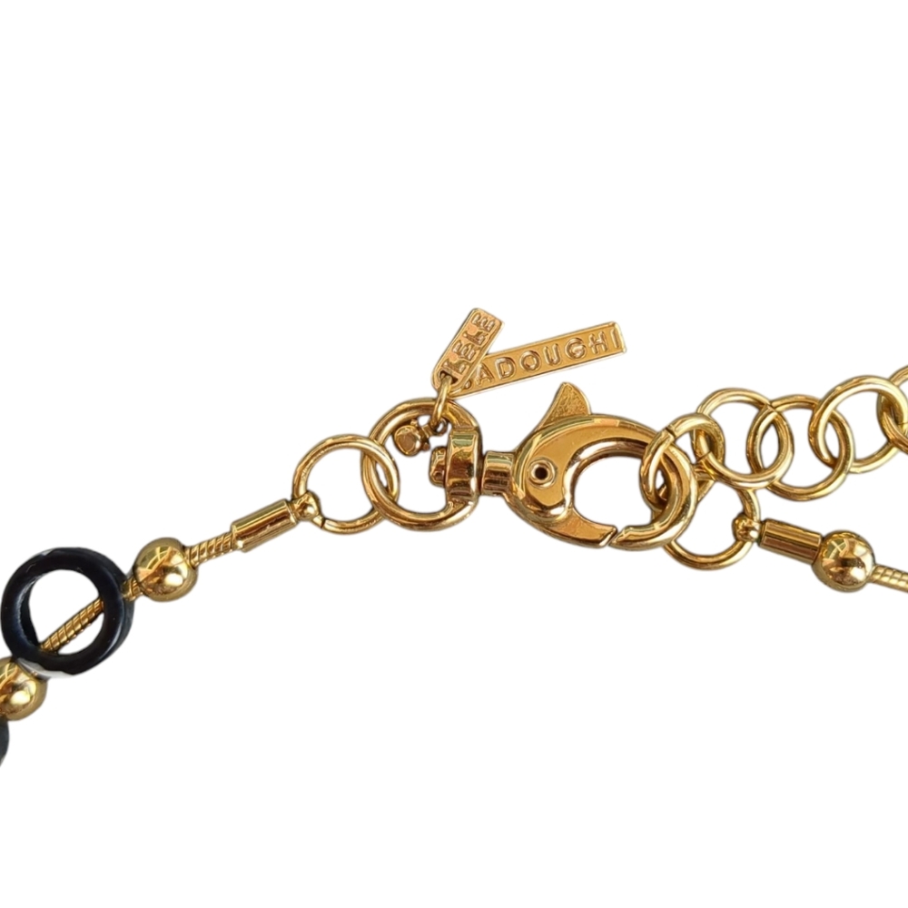 LELE SADOUGHI Trumpet Lily Necklace in Black & Gold Ret$425 - Picture 3 of 8